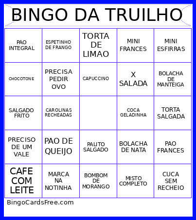 DA TRUILHO Bingo Card