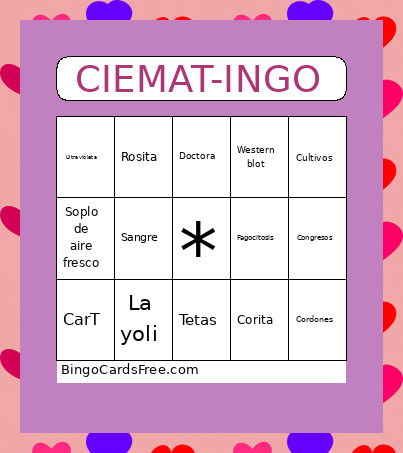 De Andrea Bingo Card