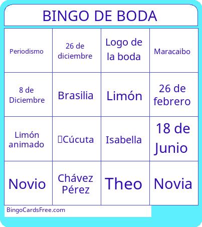 BINGO DE BODA