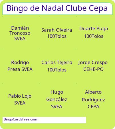 Bingo de Nadal Clube Cepa