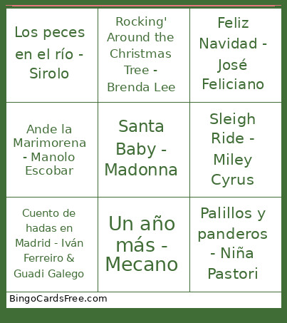 De Nadal Da Facom Bingo Card