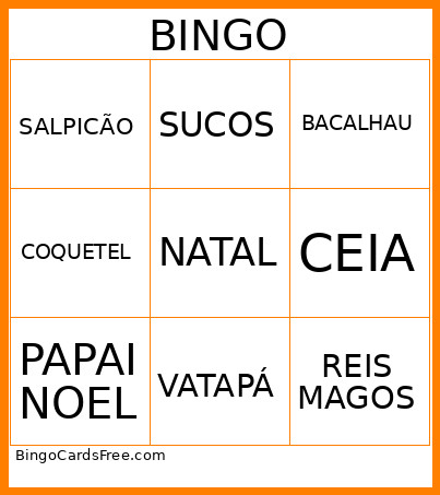 DE NATAL Bingo Card