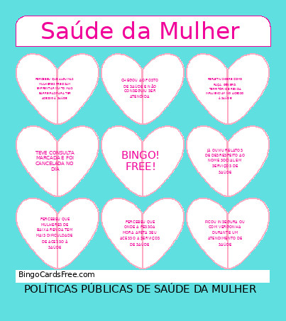DE POLÍTICAS PÚBLICAS DE SAÚDE DA MULHER Bingo Card