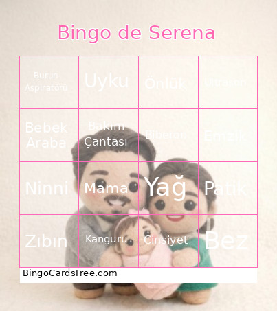 De Serena Bingo Card