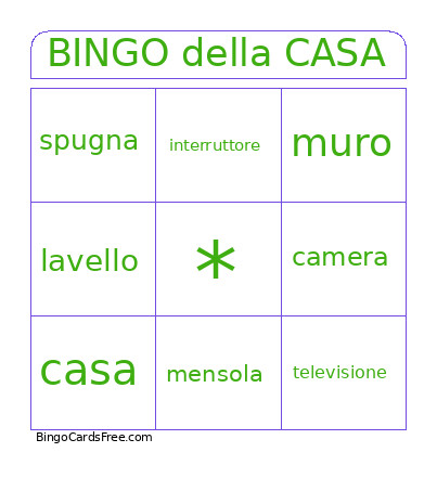 Della CASA Bingo Card
