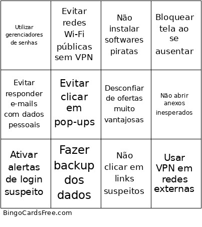 Digital Bingo Card