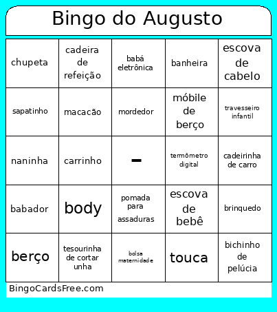 Do Augusto Bingo Card