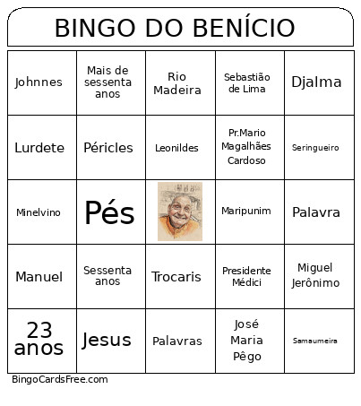 DO BENÍCIO Bingo Card