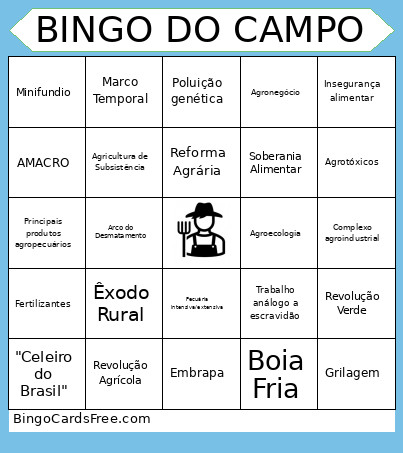 Do Campo Bingo Card