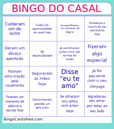 DO CASAL Bingo Card