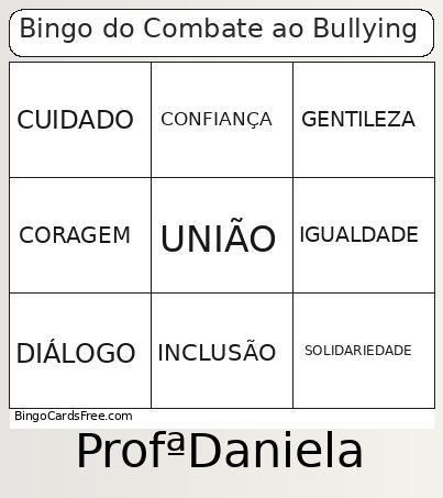 Do Combate Ao Bullying Bingo Card
