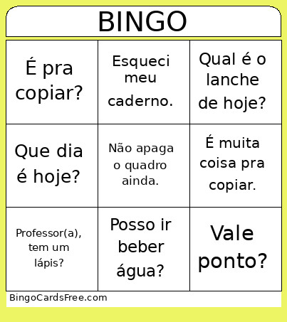 Do Euricles Bingo Card