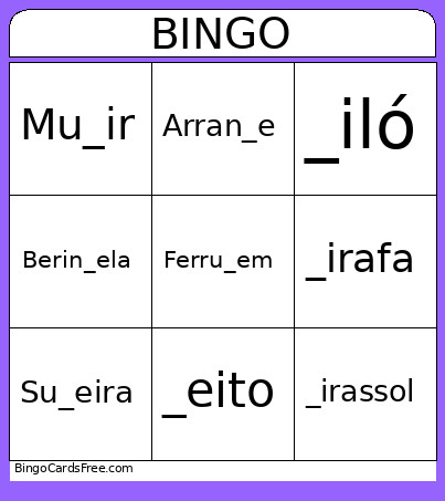 Do G E J Bingo Card
