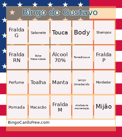 Do Gustavo Bingo Card 2