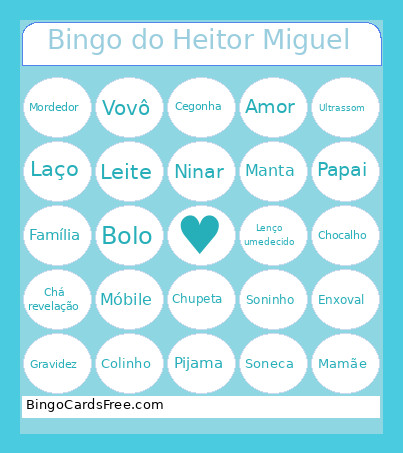 Do Heitor Miguel Bingo Card