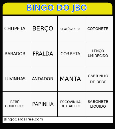 DO JBO Bingo Card