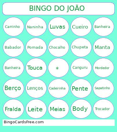 DO JOÃO Bingo Card
