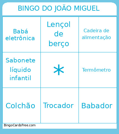 DO JOÃO MIGUEL Bingo Card