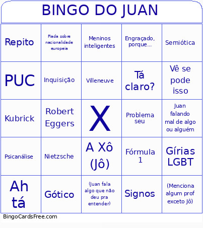 Do Juan Bingo Card