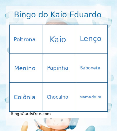 Do Kaio Eduardo Bingo Card