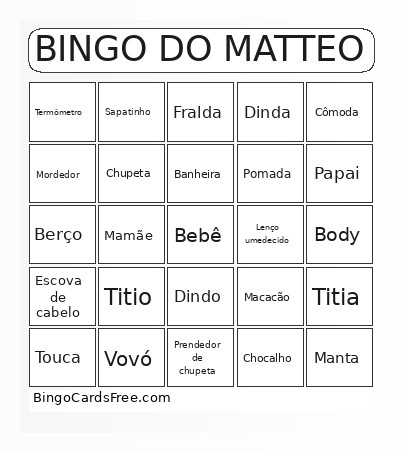 DO MATTEO Bingo Card