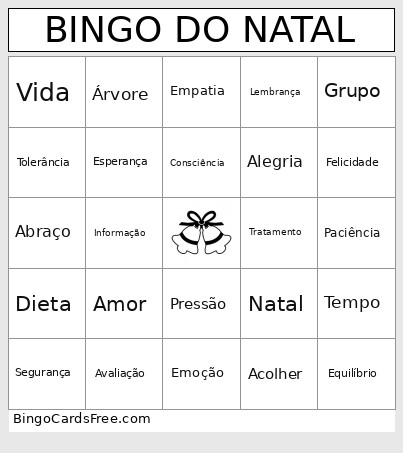 DO NATAL Bingo Card
