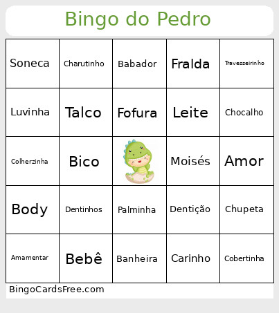 Do Pedro Bingo Card