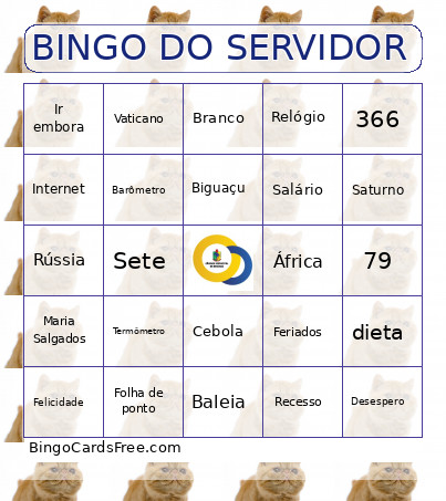DO SERVIDOR Bingo Card