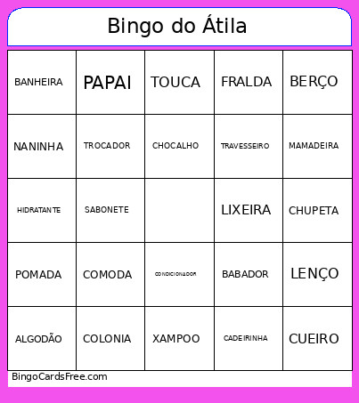 Do Átila Bingo Card