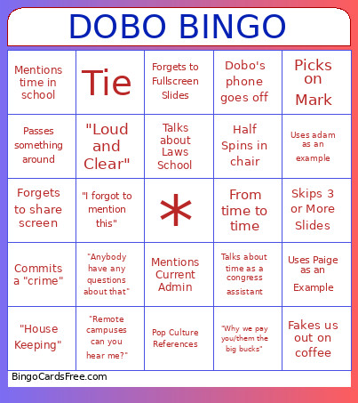 DOBO Bingo Card 3