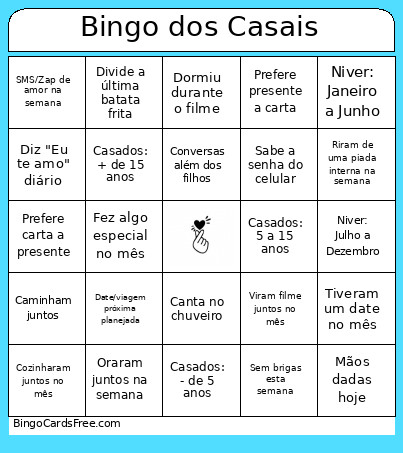 Dos Casais Bingo Card