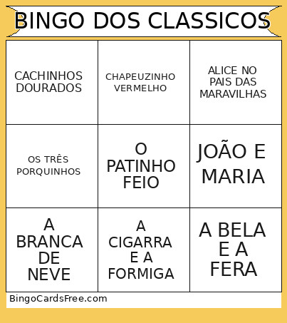 DOS CLASSICOS Bingo Card