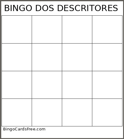 DOS DESCRITORES Bingo Card