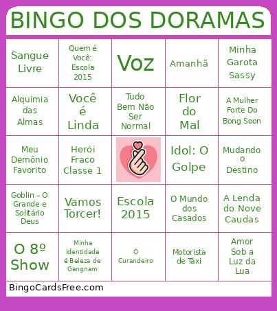 BINGO DOS DORAMAS