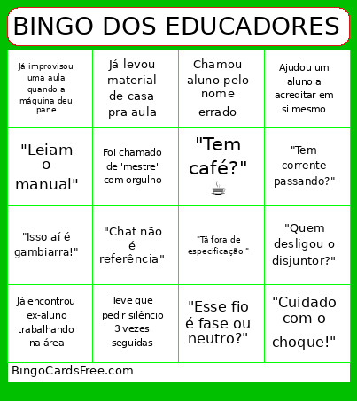 DOS EDUCADORES Bingo Card 2