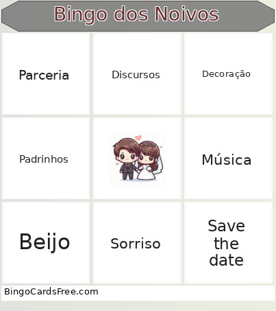 Dos Noivos Bingo Card
