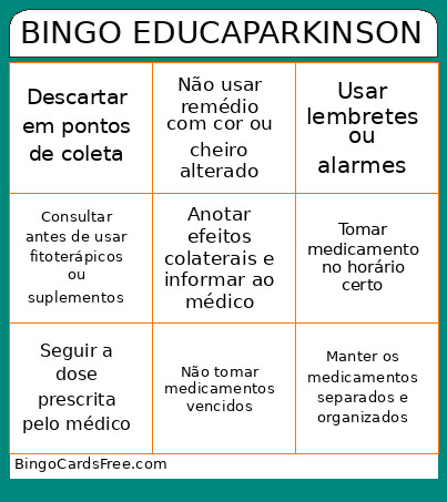 EDUCAPARKINSON Bingo Card