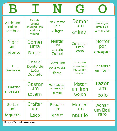 Facin Bingo Card