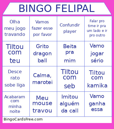 Felipal Bingo Card