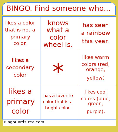 . Find Someone Who... Bingo Card