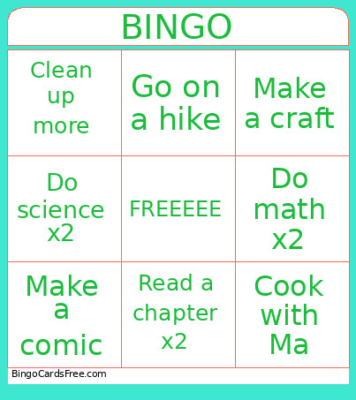 For Hannah Bingo Card