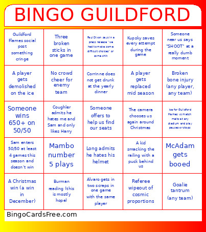 GUILDFORD Bingo Card