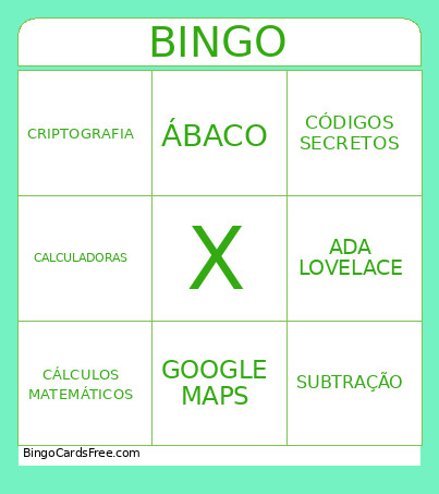 - HISTÓRIA DA MATEMÁTICA Bingo Card