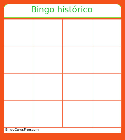 Histórico Bingo Card