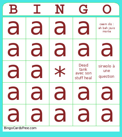 ICC Bingo Card