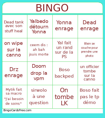 ICC Bingo Card
