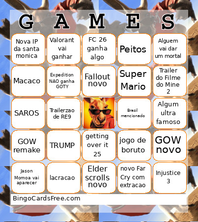 IRADO Bingo Card