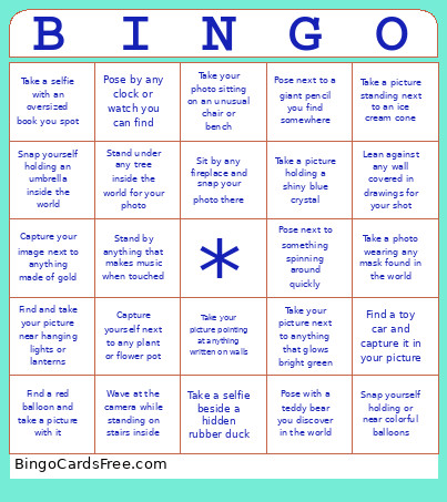 Item Hunt Bingo Card