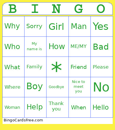 LARA Bingo Card