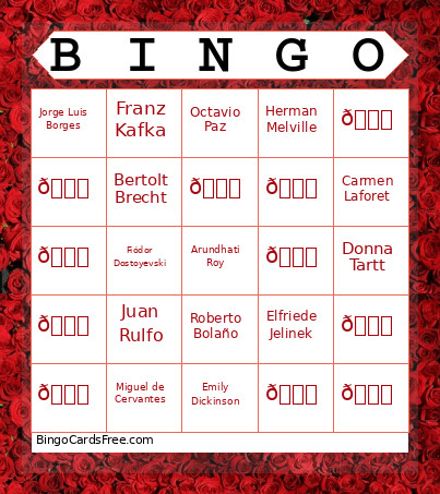 Literario Bingo Card